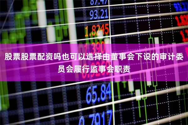 股票股票配资吗也可以选择由董事会下设的审计委员会履行监事会职责