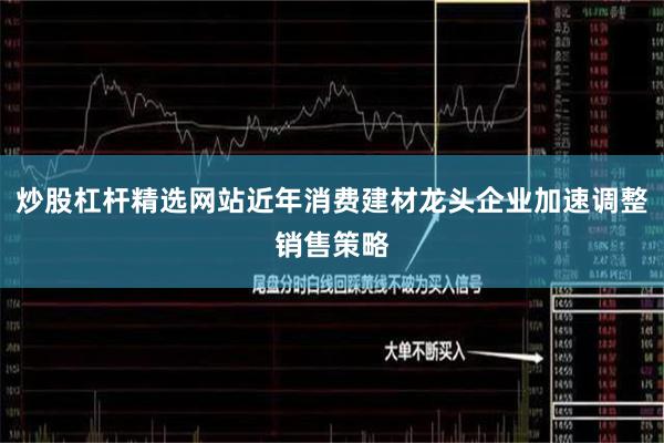 炒股杠杆精选网站近年消费建材龙头企业加速调整销售策略