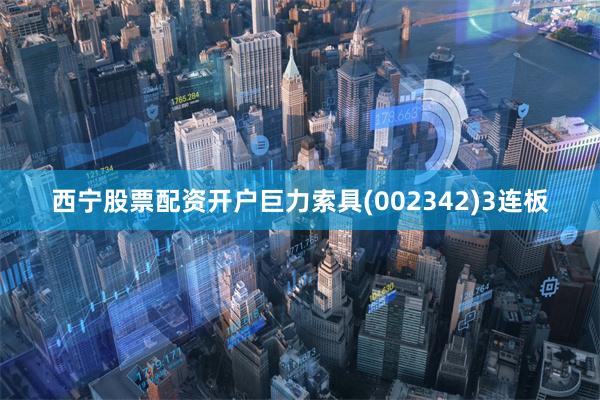 西宁股票配资开户巨力索具(002342)3连板
